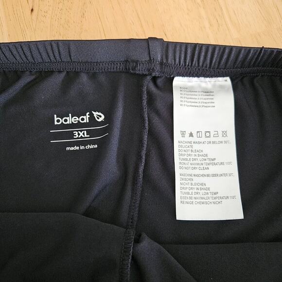 Baleaf Men's Padded Bicycle Shorts Compression 3-D Underlayer Black 3XL - Picture 2 of 6